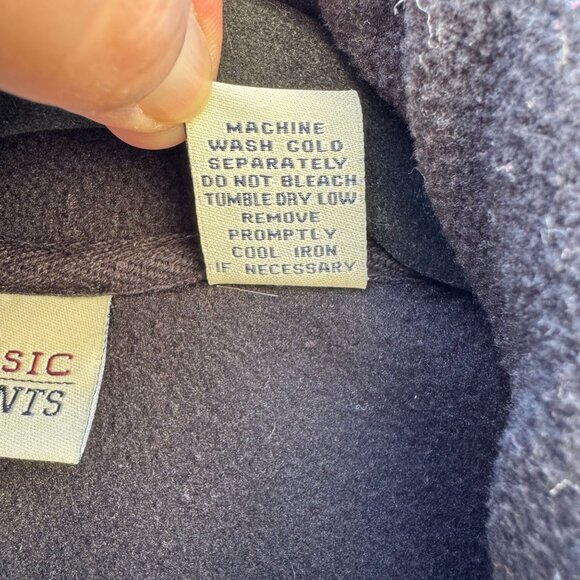 Classic Elements Holiday Fleece Festive Appliques Red Trim Embroidered Jacket M - Picture 7 of 9